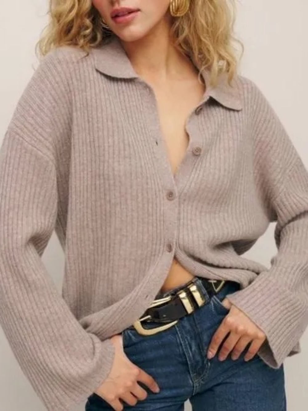 Reformation Oatmeal Fantino Cashmere Sweater - Picture 5 of 5